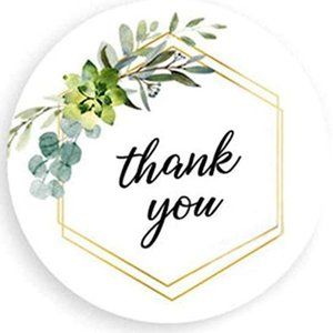 500 Thank You Stickers Labels Business Appreciation Add to Posh Packages Sales